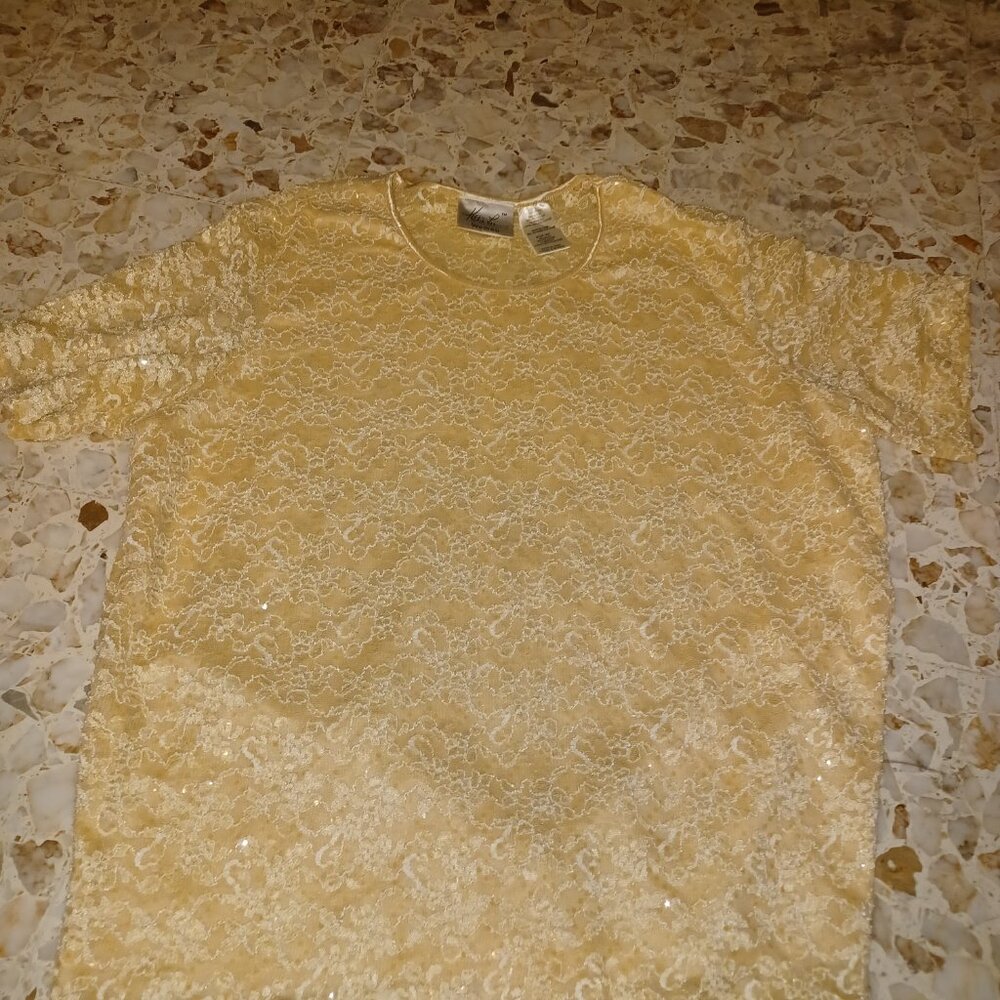 Vintage Kathie Lee Collection Women's Top 18/20 Short Sleeve